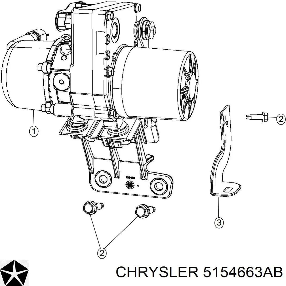 5154663AB Chrysler насос гідропідсилювача керма (гпк)