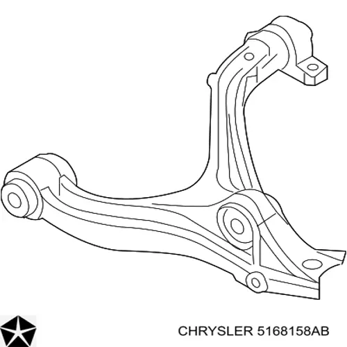 Важіль передньої підвіски нижній, правий 5168158AB Chrysler