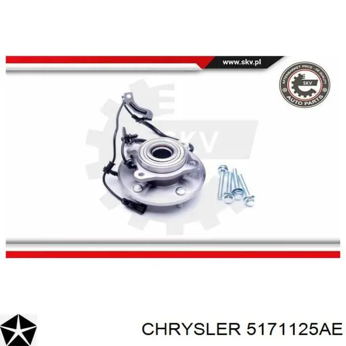 Маточина задня ліва Chrysler 5171125AE ціна, від 62.08 USD