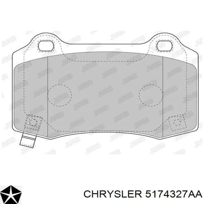 Задні гальмівні колодки Chrysler 5174327AA ціна, від 27.55 USD