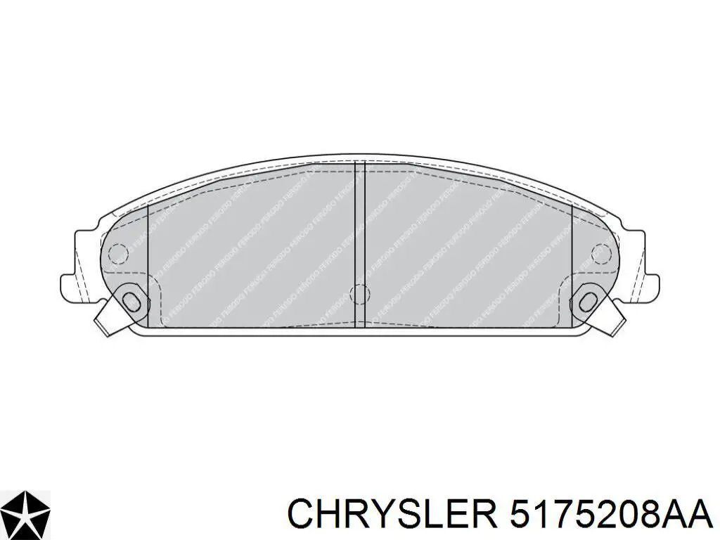 5175208AA Chrysler колодки гальмівні передні, дискові