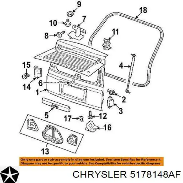  Chrysler 5178148AH ціна, від 31.67 USD