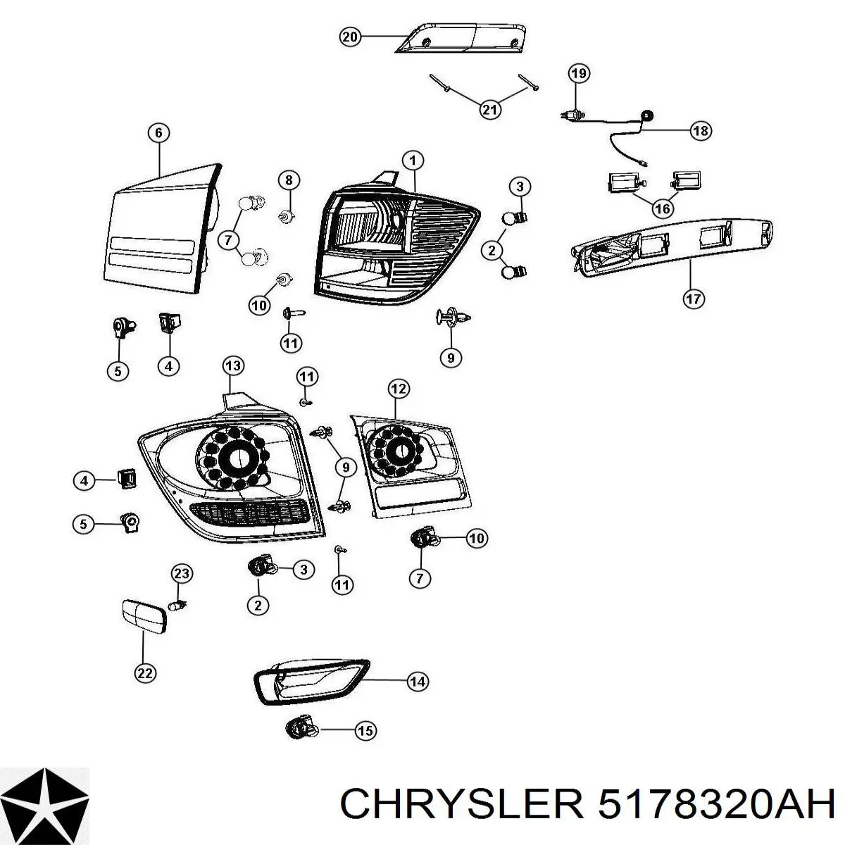  Chrysler 5178320AH ціна, від 9.09 USD