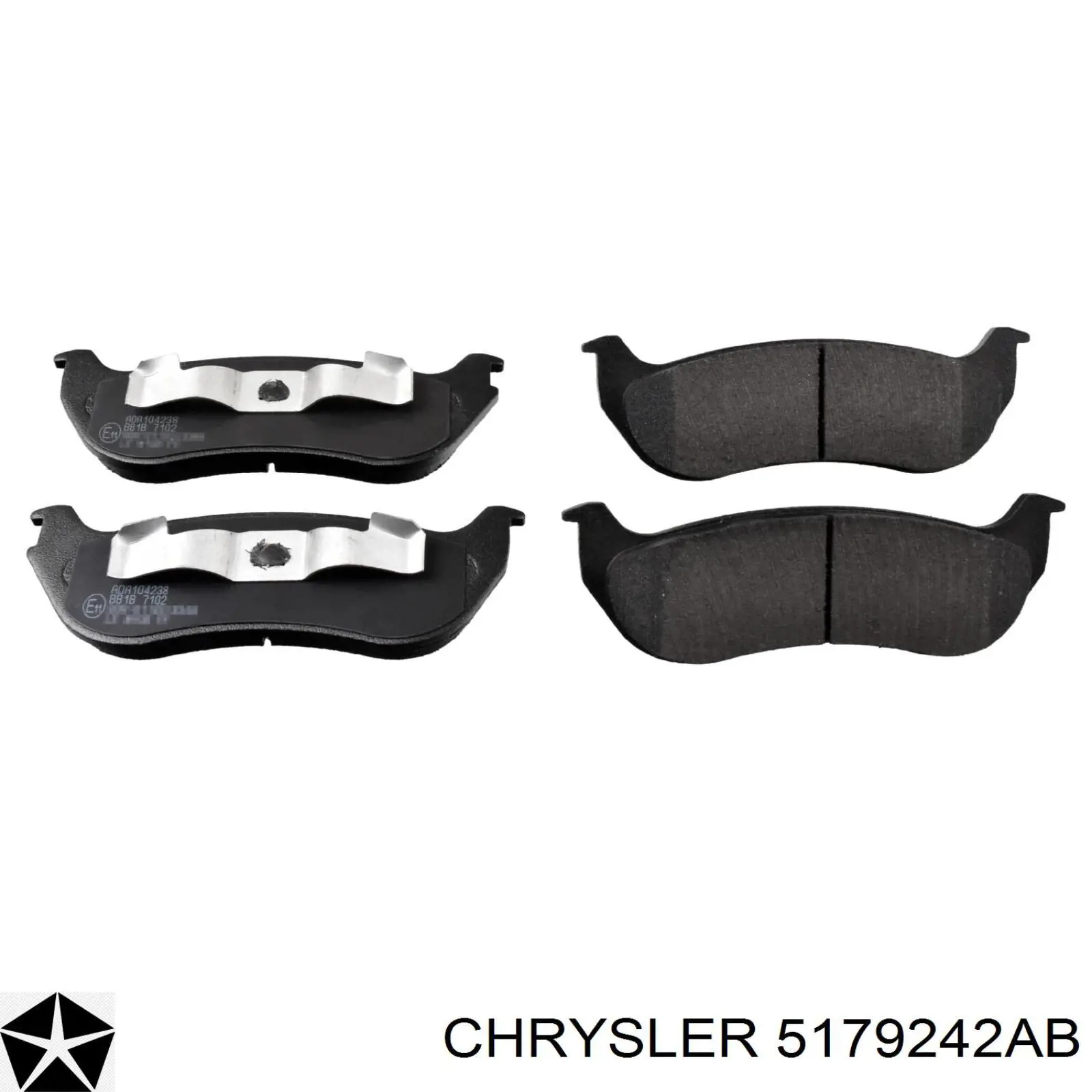 Задні гальмівні колодки Chrysler 5179242AB ціна, від 28.06 USD
