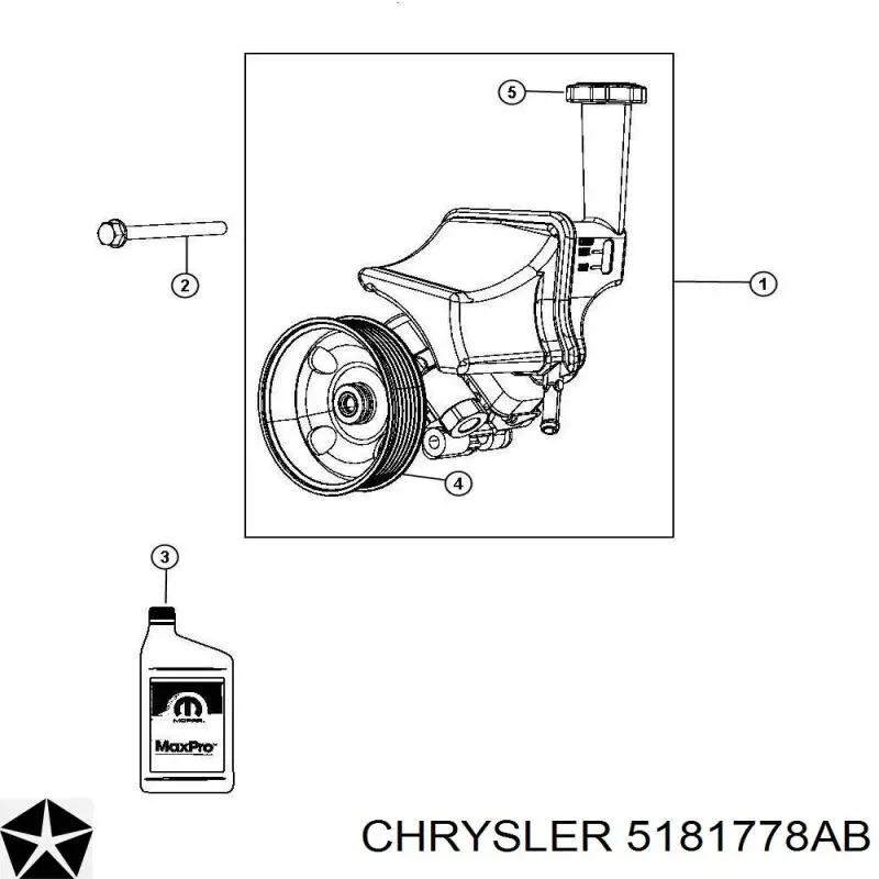 Насос ГУР R5181778AB Chrysler