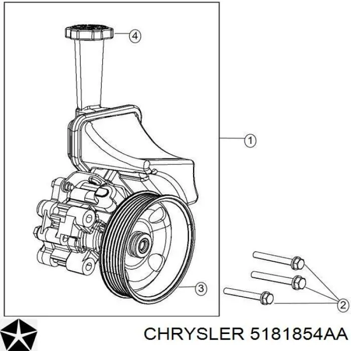 5181854AA Chrysler насос гідропідсилювача керма (гпк)
