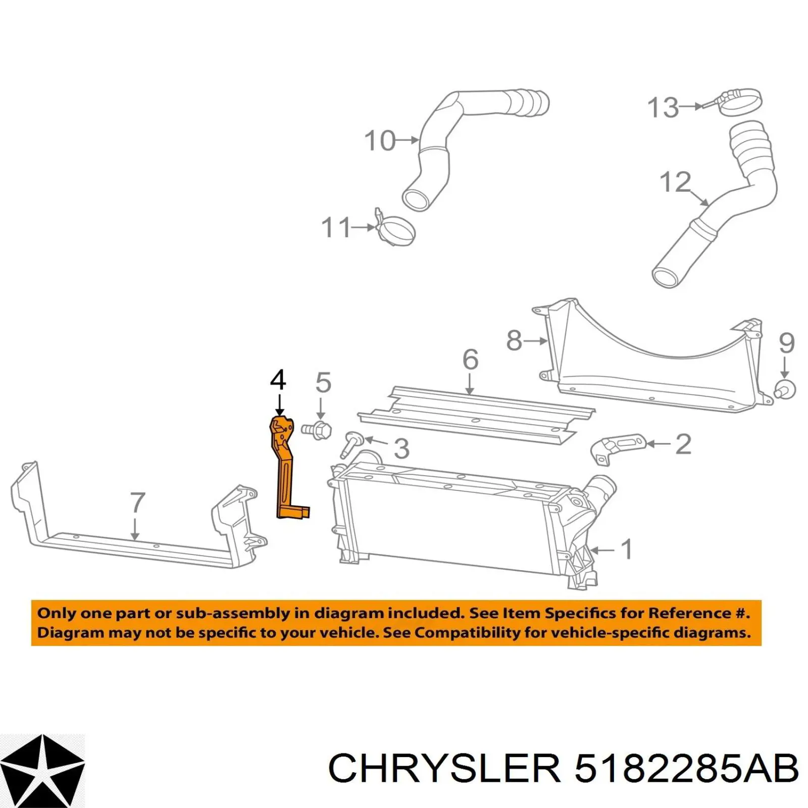 Емблема кришки багажника, фірмовий значок Chrysler 300 (Крайслер 300)