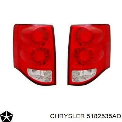 Ліхтар задній лівий Chrysler 05182535AD ціна, від 142.81 USD