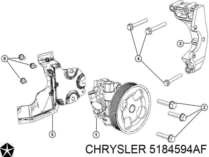  Chrysler 05184594AF ціна, від 12.67 USD