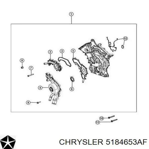 Кожух термостата Chrysler 5184653AF ціна, від 17.93 USD