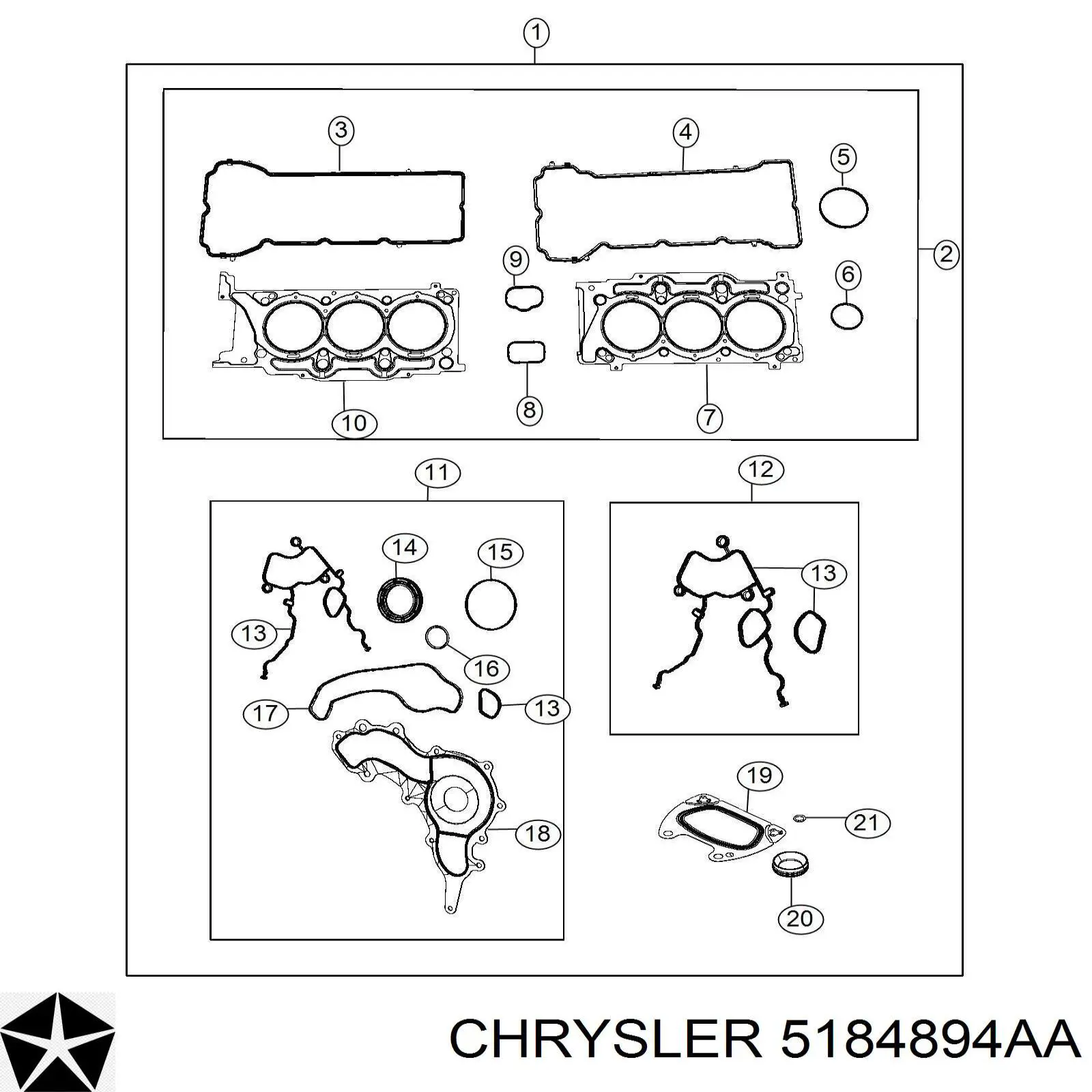 Прокладка термостата Chrysler 5184894AA ціна, від 3.02 USD