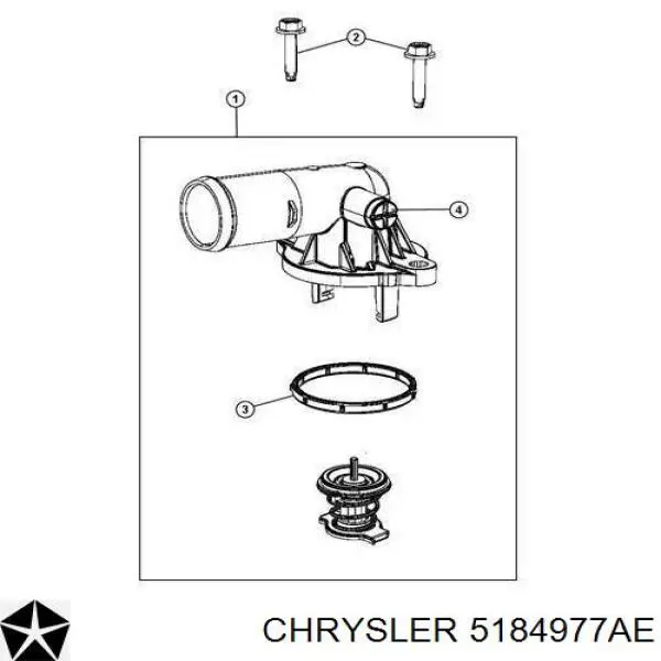 Купити 5184977AE Chrysler Корпус термостата