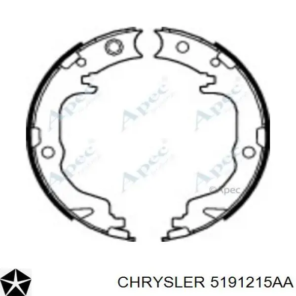 Колодки ручника / стоянкового гальма Chrysler 5191215AA ціна, від 23.97 USD