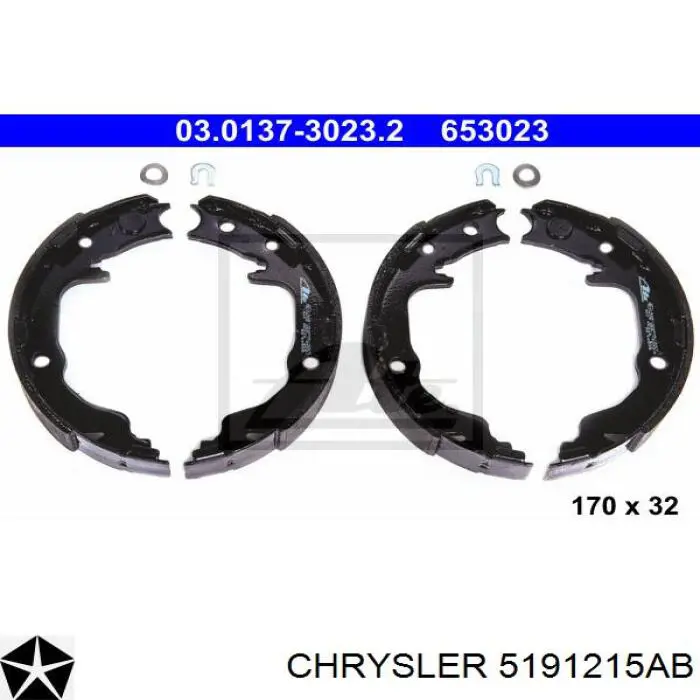 5191215AB Chrysler Гальмівні колодки ручника