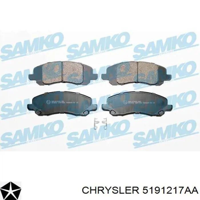 Купити 5191217AA Chrysler Колодки гальмівні передні, дискові