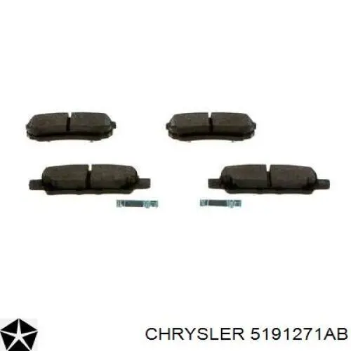Задні гальмівні колодки Chrysler 5191271AB ціна, від 18.58 USD