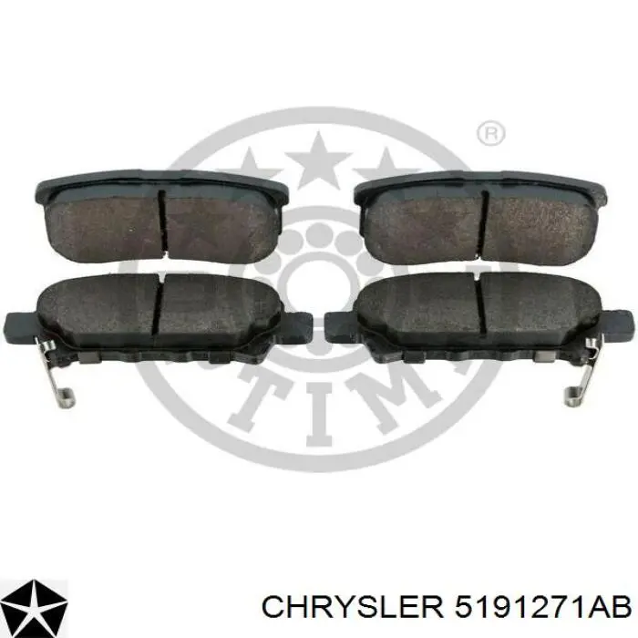 Купити 5191271AB Chrysler Задні колодки