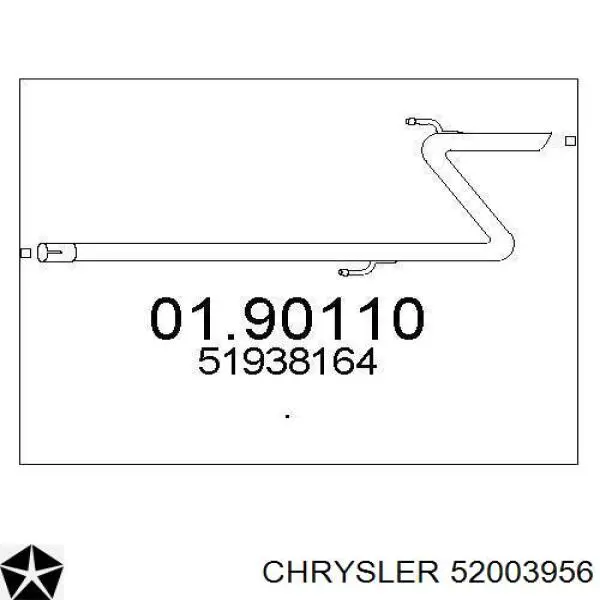 Купити 52003956 Chrysler Глушник вихлопних газів кінцевий