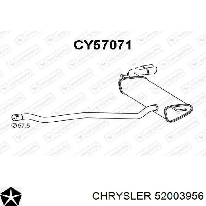 Вихлоп Chrysler 52003956 ціна, від 62.17 USD