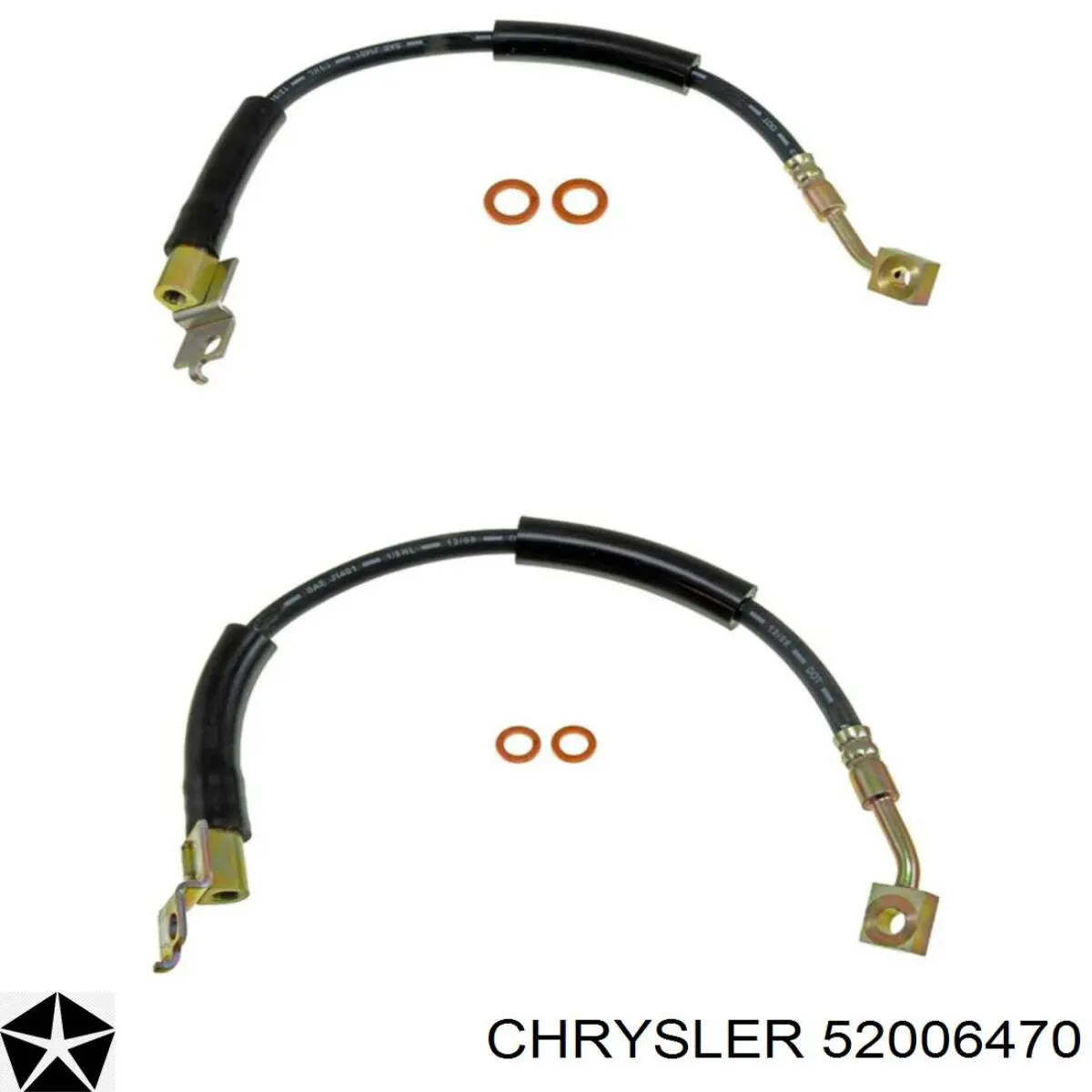 52008674 Chrysler Шланг гальмівний передній, правий