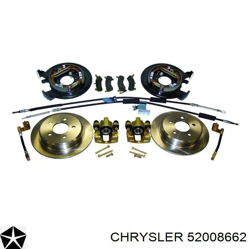 Шланг гальмівний задній, правий Chrysler 52008662 ціна, від 18.14 USD