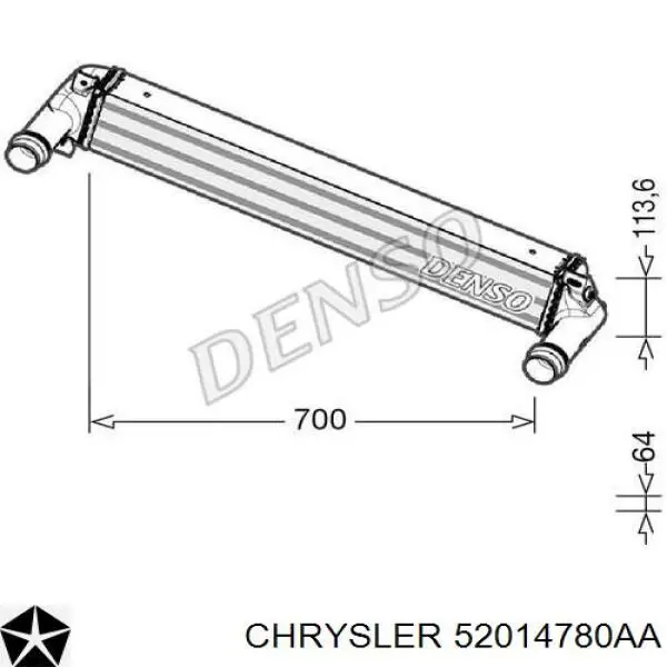 Купити DIT06010 Denso Радіатор интеркуллера