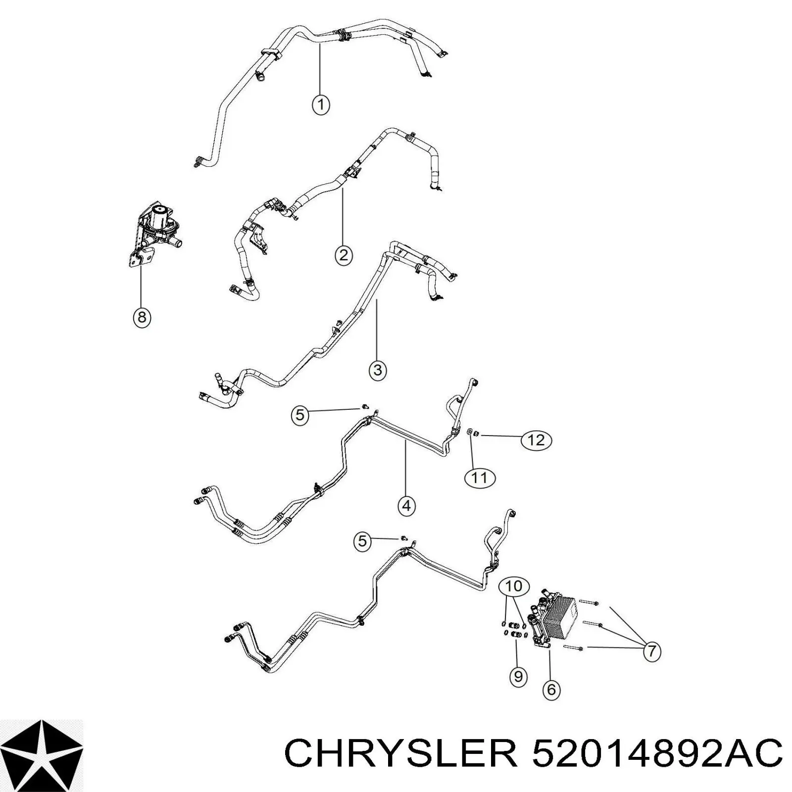 Купити 52014892AC Chrysler Регулюючий клапан охолоджувальної рідини