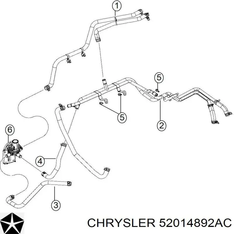 Регулюючий клапан охолоджувальної рідини Chrysler 52014892AC ціна, від 230.72 USD