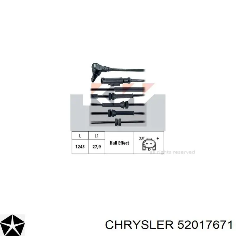 Датчик АБС (ABS) задній Fiat/Alfa/Lancia 52017671 ціна, від 11.40 USD