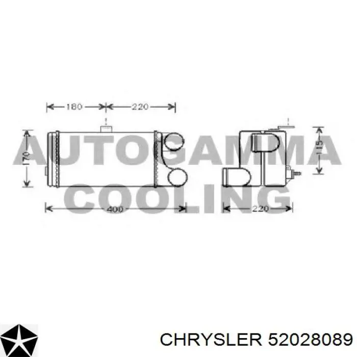 Система охолодження наддувочного повітря Chrysler 52079499AB ціна, від 27.87 USD