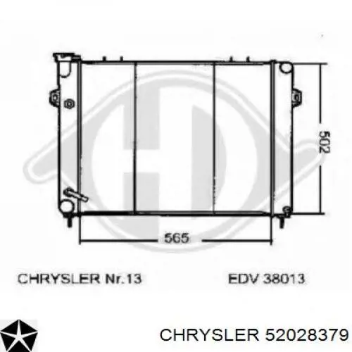 Радіатор основний Chrysler 52028379 ціна, від 110.33 USD