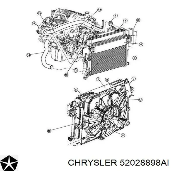 52028898AI Chrysler термостат