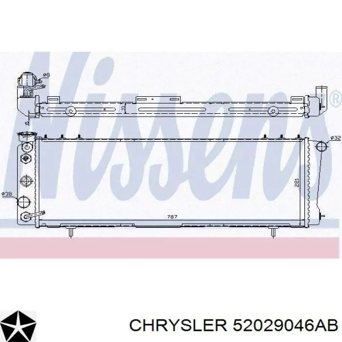 52029046AB Chrysler Радіатор охолодження двигуна