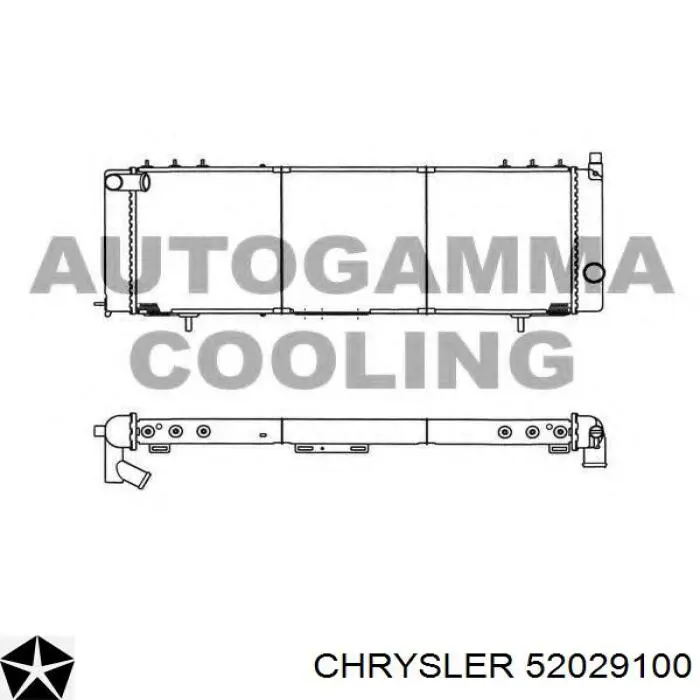 Радіатор охолодження двигуна 52029100 Chrysler