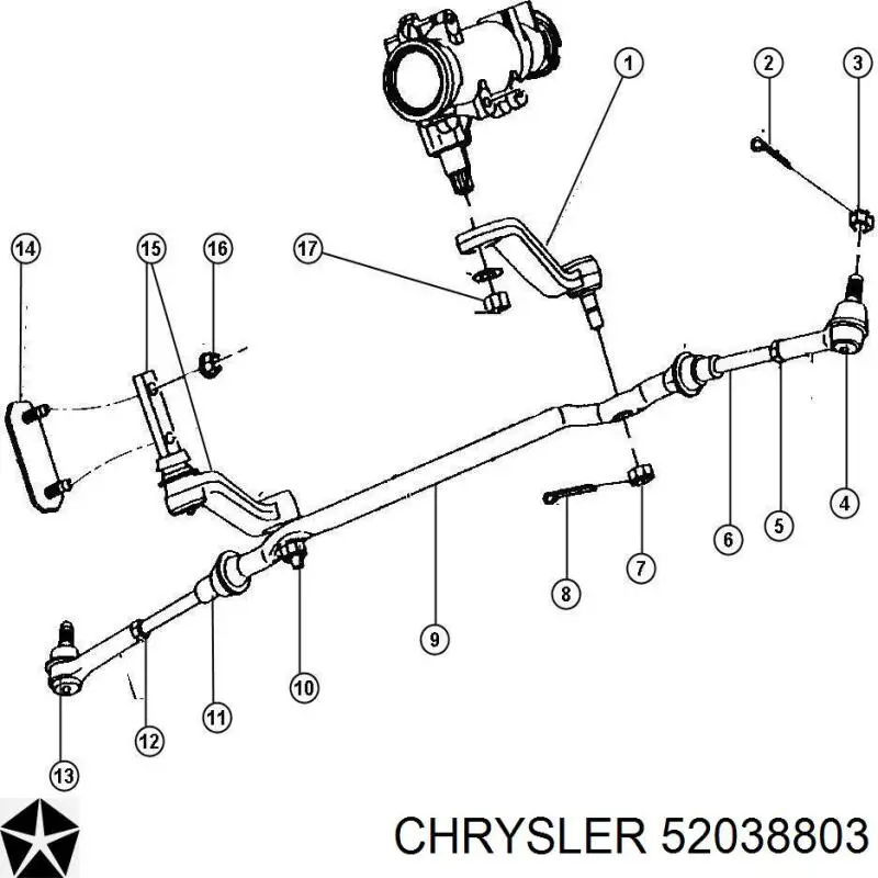 52038803 Chrysler сошка рульового керування