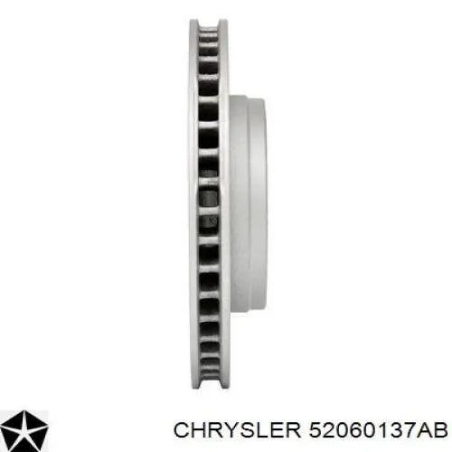 Диск переднього гальма Chrysler 52060137AB ціна, від 50.98 USD