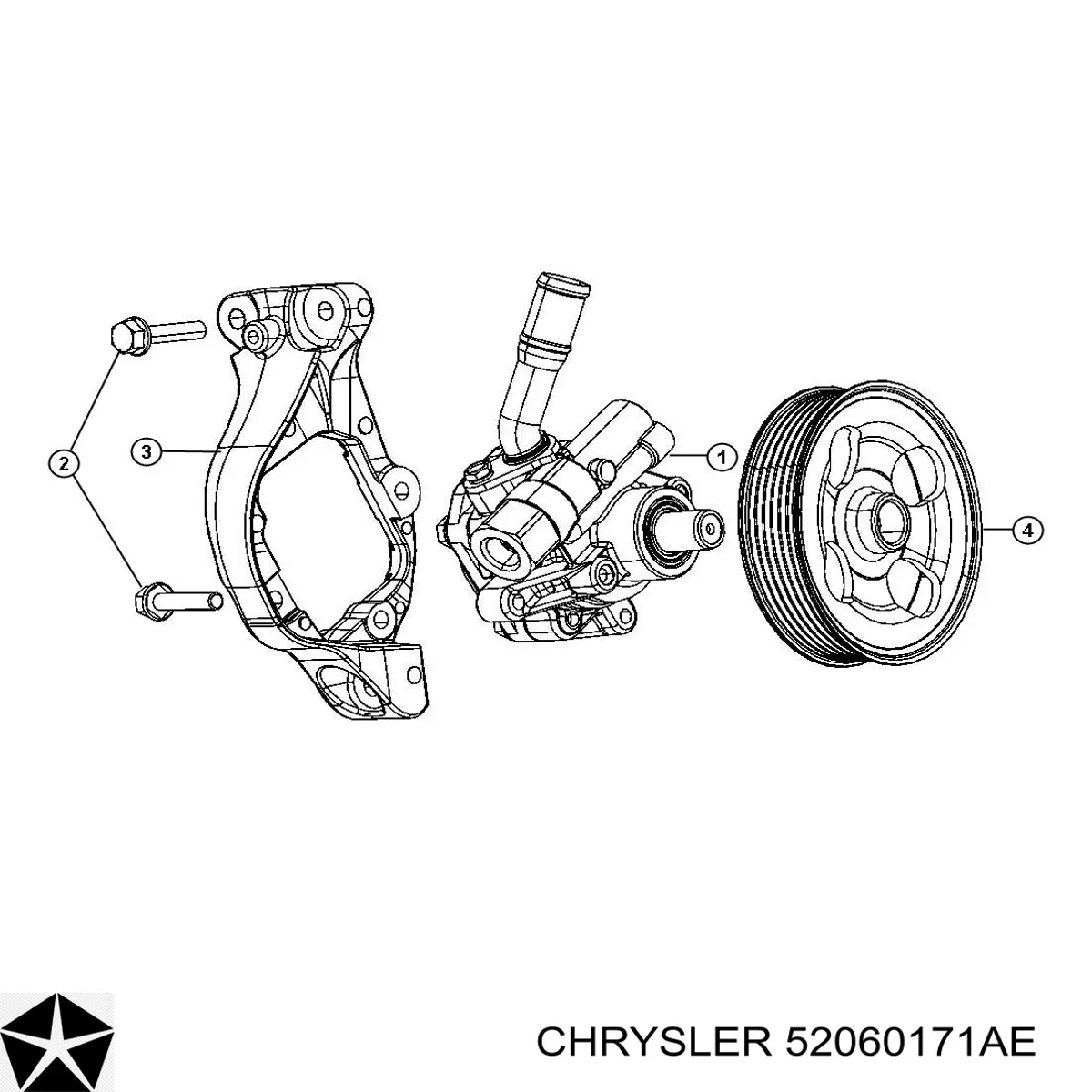 Насос ГПК Chrysler 52060171AE ціна, від 60.26 USD