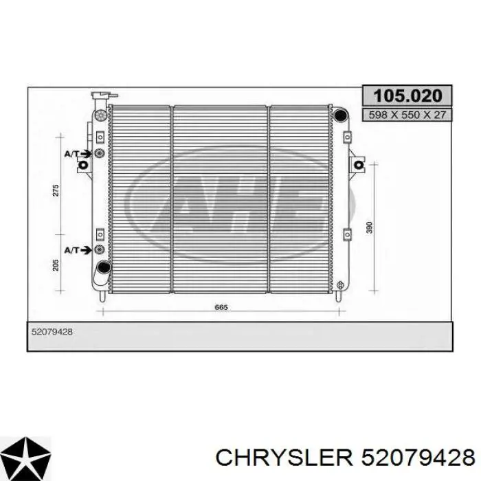 Радіатор основний Chrysler 52079428 ціна, від 119.62 USD