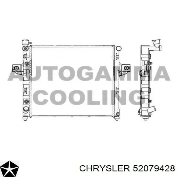 Купити 52079428 Chrysler Радіатор двигуна