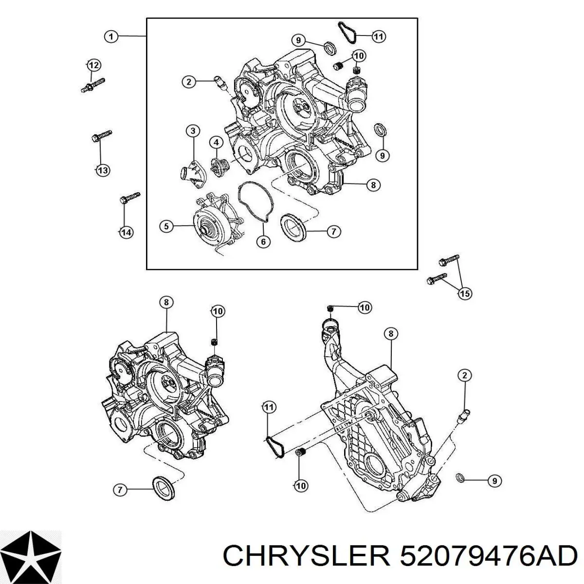 52079476AD Chrysler термостат