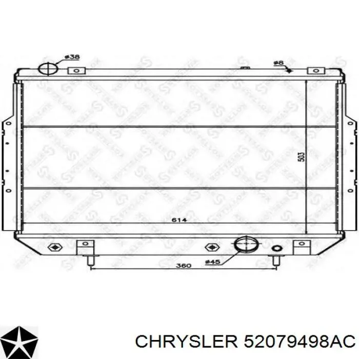 Радіатор основний Chrysler 52079498AC ціна, від 180.26 USD