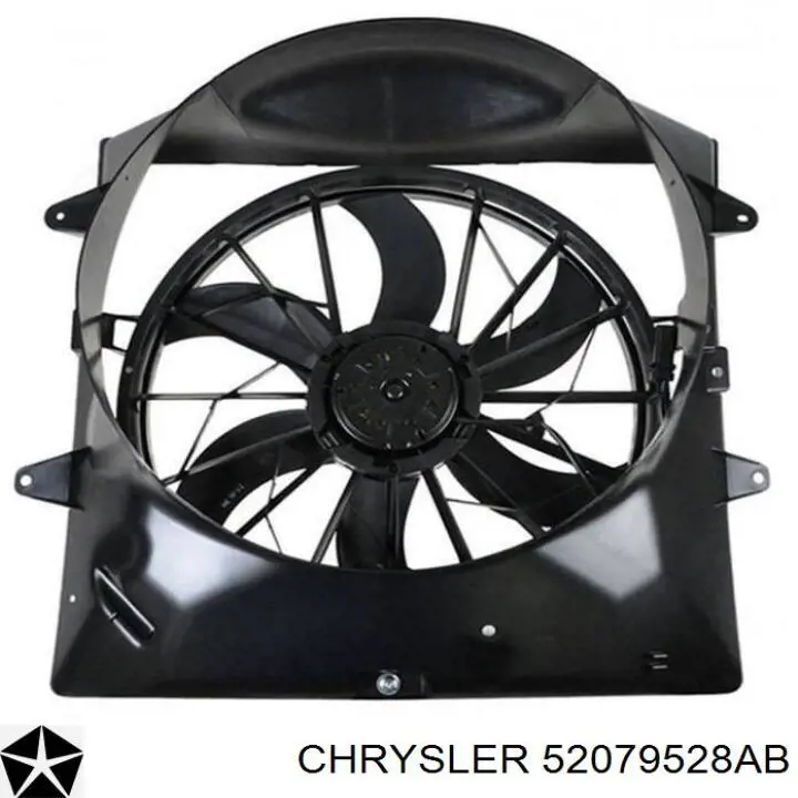 52079528AB Chrysler електровентилятор охолодження в зборі (двигун + крильчатка)