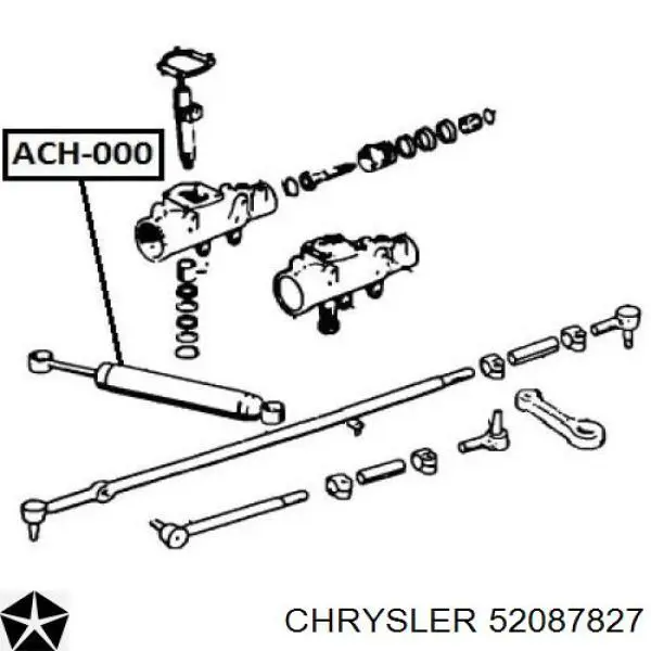 Амортизатор-демпфер рульового механізму 52087827 Chrysler