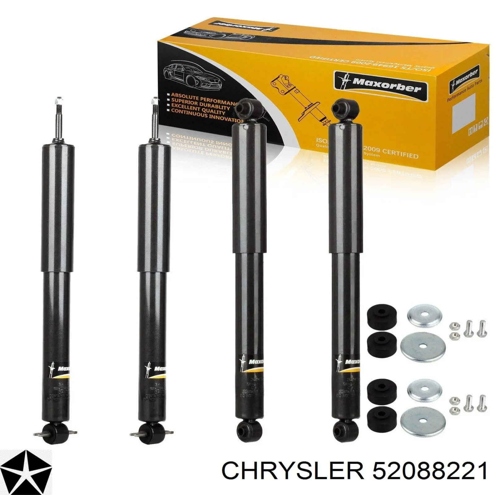 Амортизатор задній Chrysler 52088221 ціна, від 24.94 USD