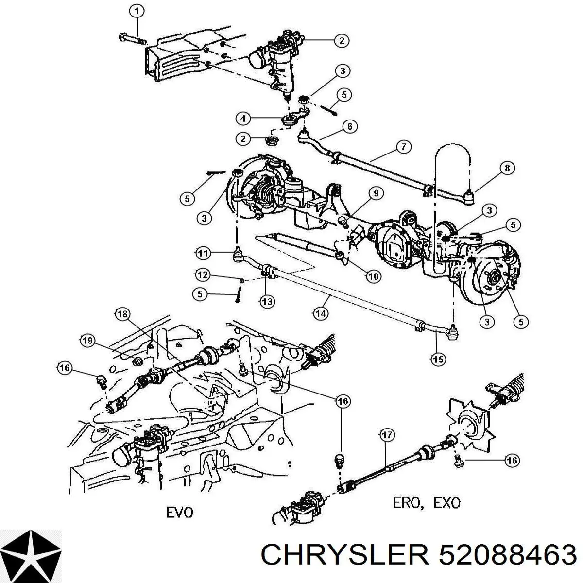  Chrysler 52088463 ціна, від 106.02 USD