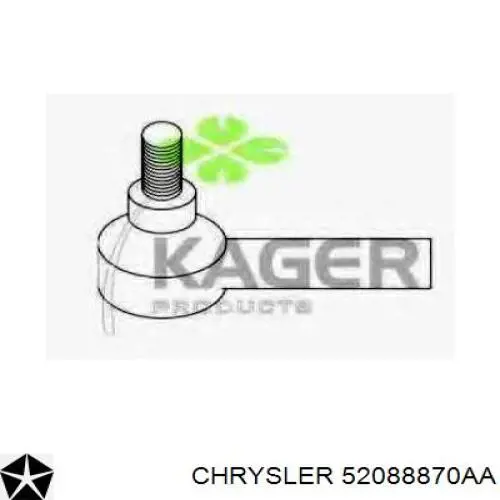 Наконечник рульовий Chrysler 52088870AA ціна, від 20.31 USD