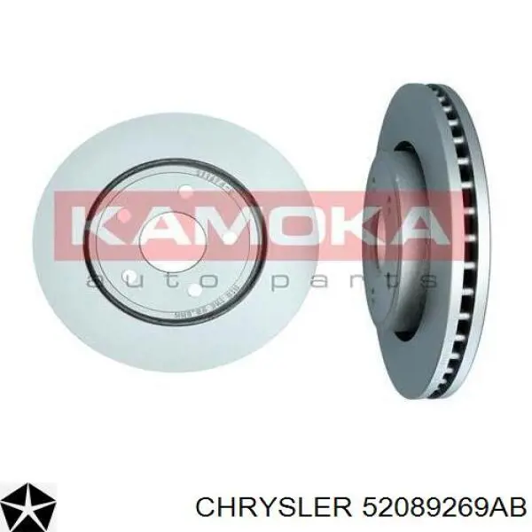 Диск переднього гальма Chrysler 52089269AB ціна, від 51.65 USD