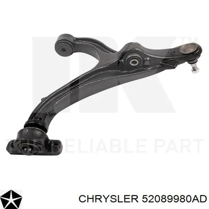 Купити 52089980AD Chrysler Важіль передньої підвіски нижній, правий