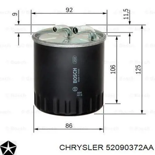 Хомут кріплення каталізатора до турбіни Chrysler 52090372AA ціна, від 11.69 USD