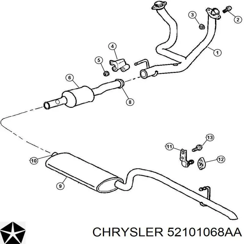 52101068AA Chrysler подушка кріплення глушника